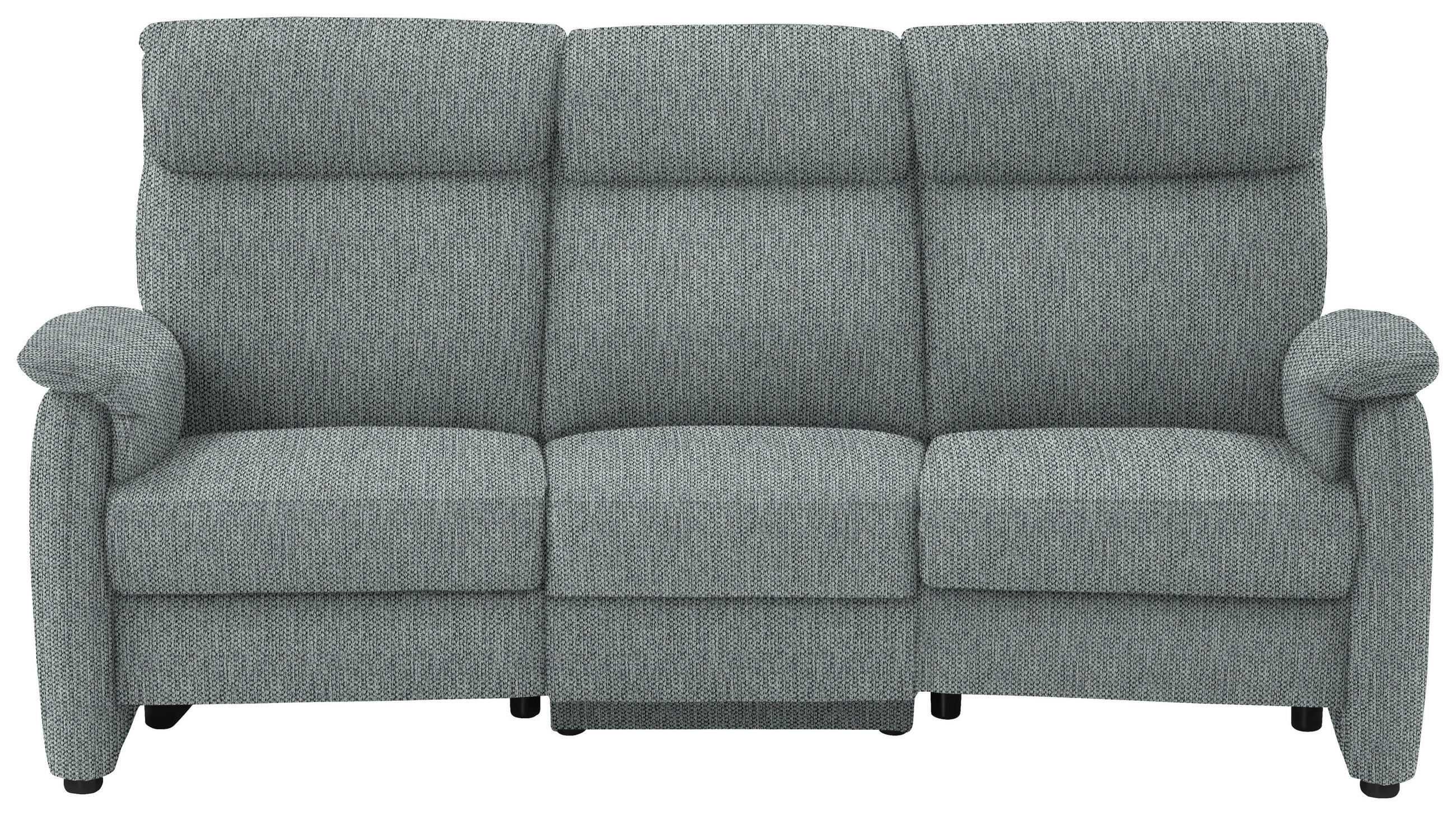 TRAPEZSOFA in Flachgewebe Grau  - Schwarz/Grau, KONVENTIONELL, Textil/Metall (219/107/97cm) - Pure Home Comfort