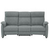 TRAPEZSOFA in Flachgewebe Grau  - Schwarz/Grau, Konventionell, Textil/Metall (219/107/97cm) - Pure Home Comfort