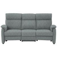 TRAPEZSOFA in Flachgewebe Grau  - Schwarz/Grau, Konventionell, Textil/Metall (219/107/97cm) - Pure Home Comfort