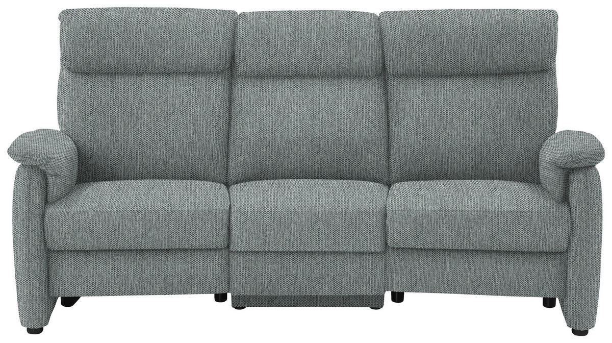TRAPEZSOFA in Flachgewebe Grau  - Schwarz/Grau, Konventionell, Textil/Metall (219/107/97cm) - Pure Home Comfort