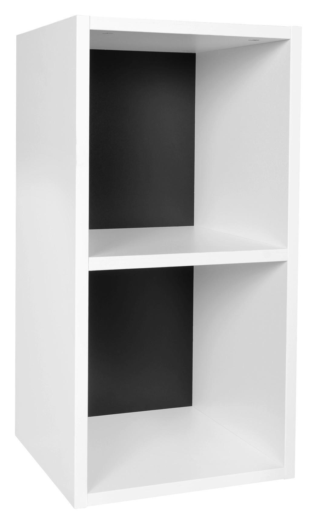 Standregal B 30cm, Weiß/Schwarz
