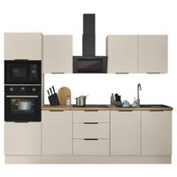 KÜCHENBLOCK MULTAN  in Kaschmir  - Kaschmir/Schwarz, Basics, Holzwerkstoff/Metall (270/211/60cm) - Carryhome