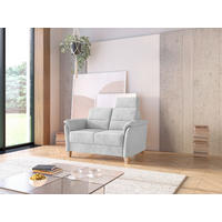 2-SITZER-SOFA in Flachgewebe Silberfarben  - Eichefarben/Silberfarben, KONVENTIONELL, Holz/Textil (149/89/89cm) - Sit & More