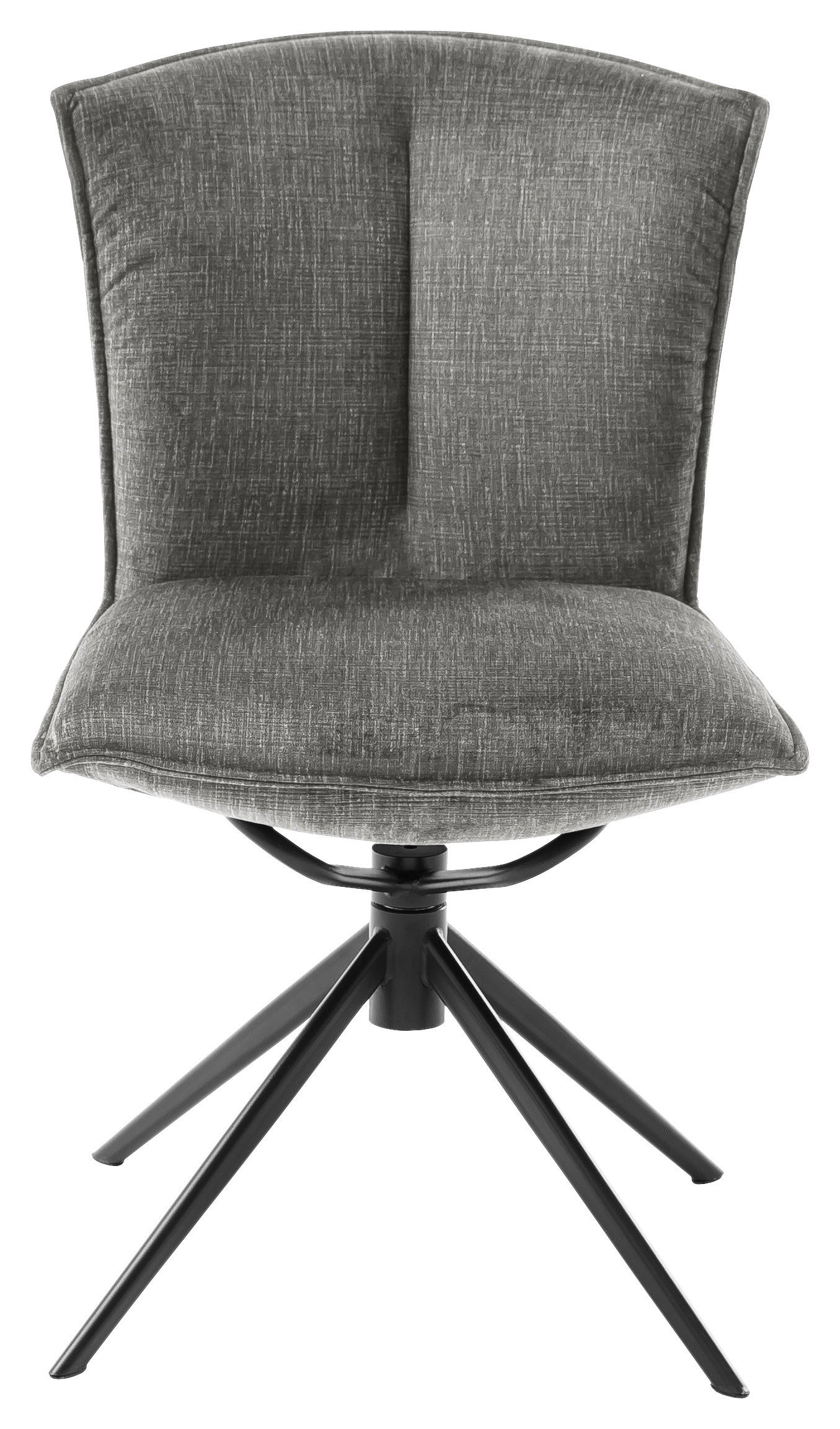 STUHL  in Stahl Velours Metall, Textil  - Anthrazit/Schwarz, Design, Textil/Metall (53/88/62cm) - Novel