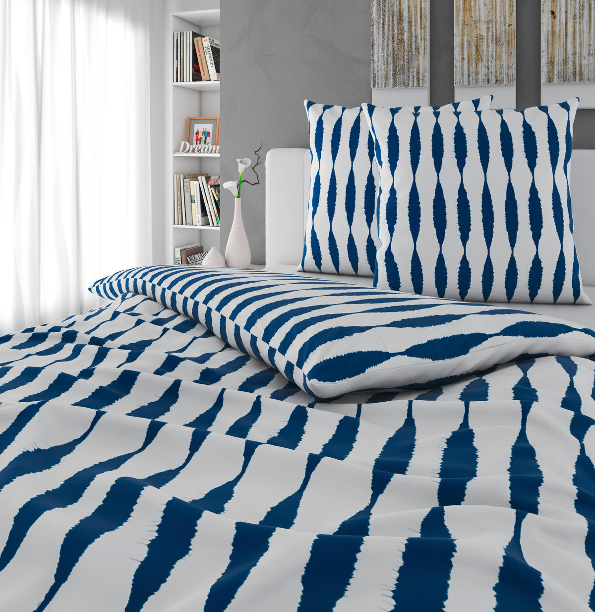 BETTWÄSCHE Voile 200/200 cm  - Blau, Textil (200/200cm) - Novel