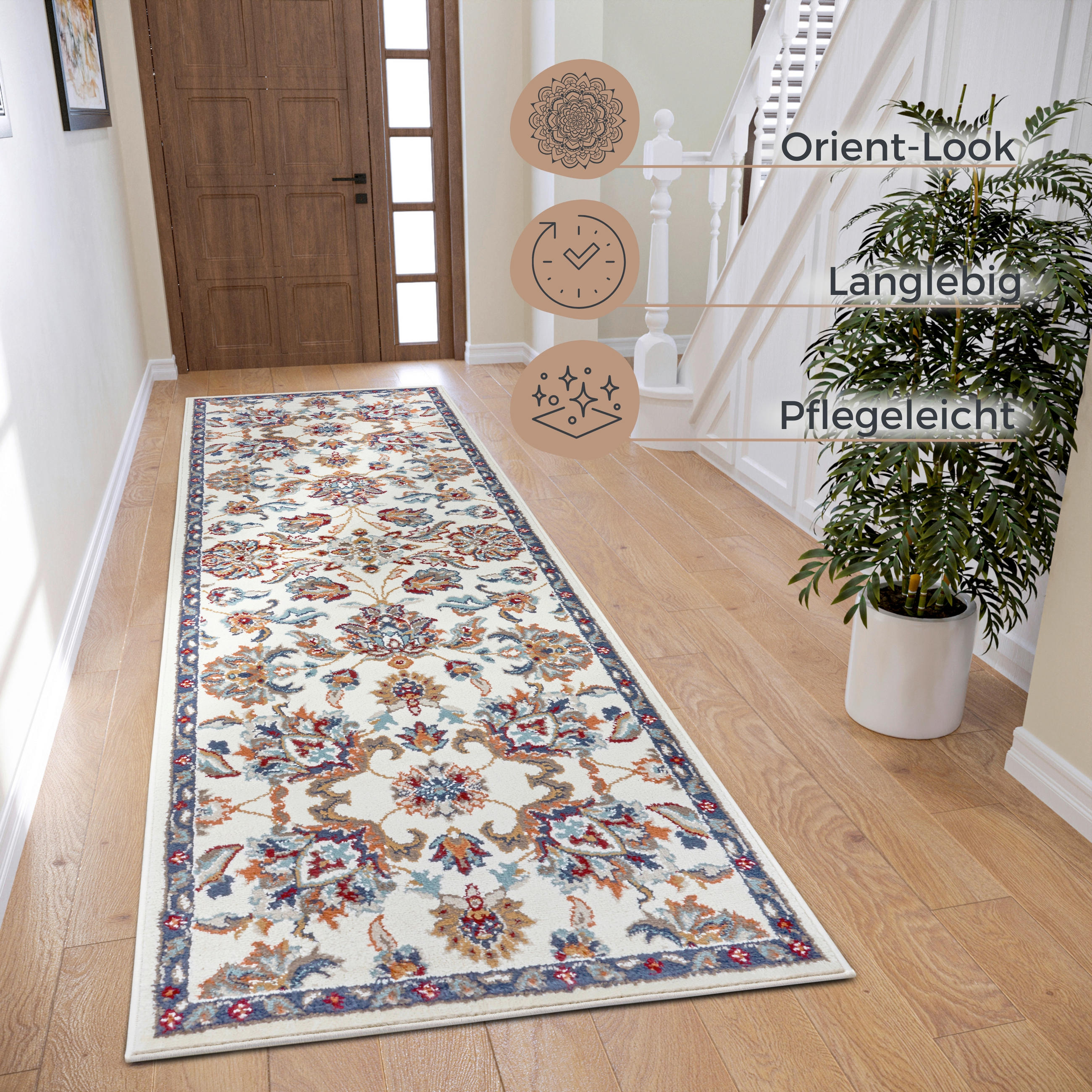 LÄUFER 80/240 cm Luxor  - Multicolor/Creme, Design, Kunststoff/Textil (80/240cm)