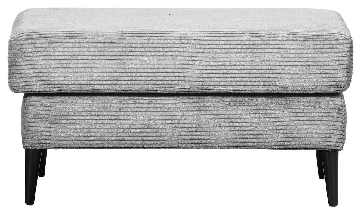 HOCKER in Textil Hellgrau  - Hellgrau/Schwarz, Konventionell, Holz/Textil (89/45/63cm) - Carryhome