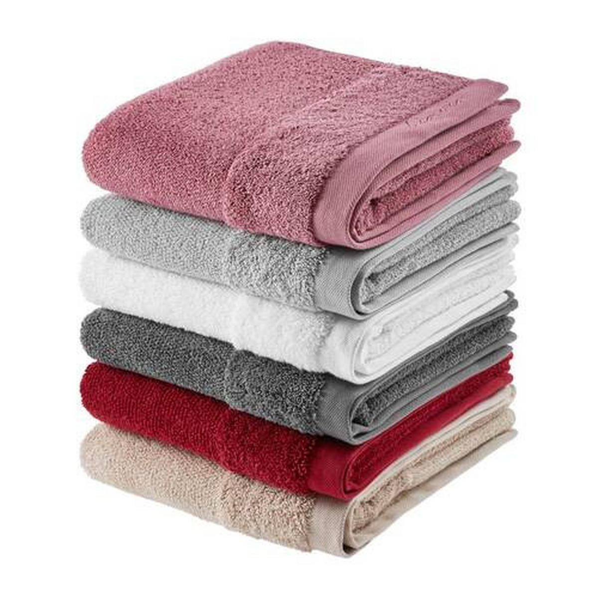 HANDTUCH BONITA Bordeaux  - Bordeaux, Natur, Textil (50/100cm) - Bio:Vio