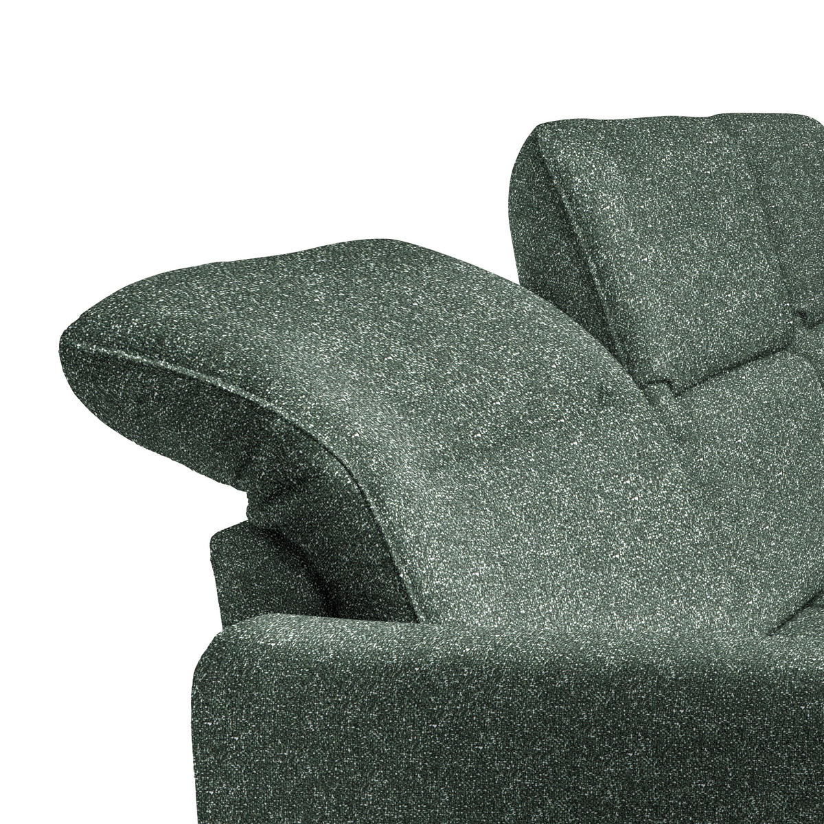 CloseUp von Livetastic ECKSOFA Grün Plüsch.
