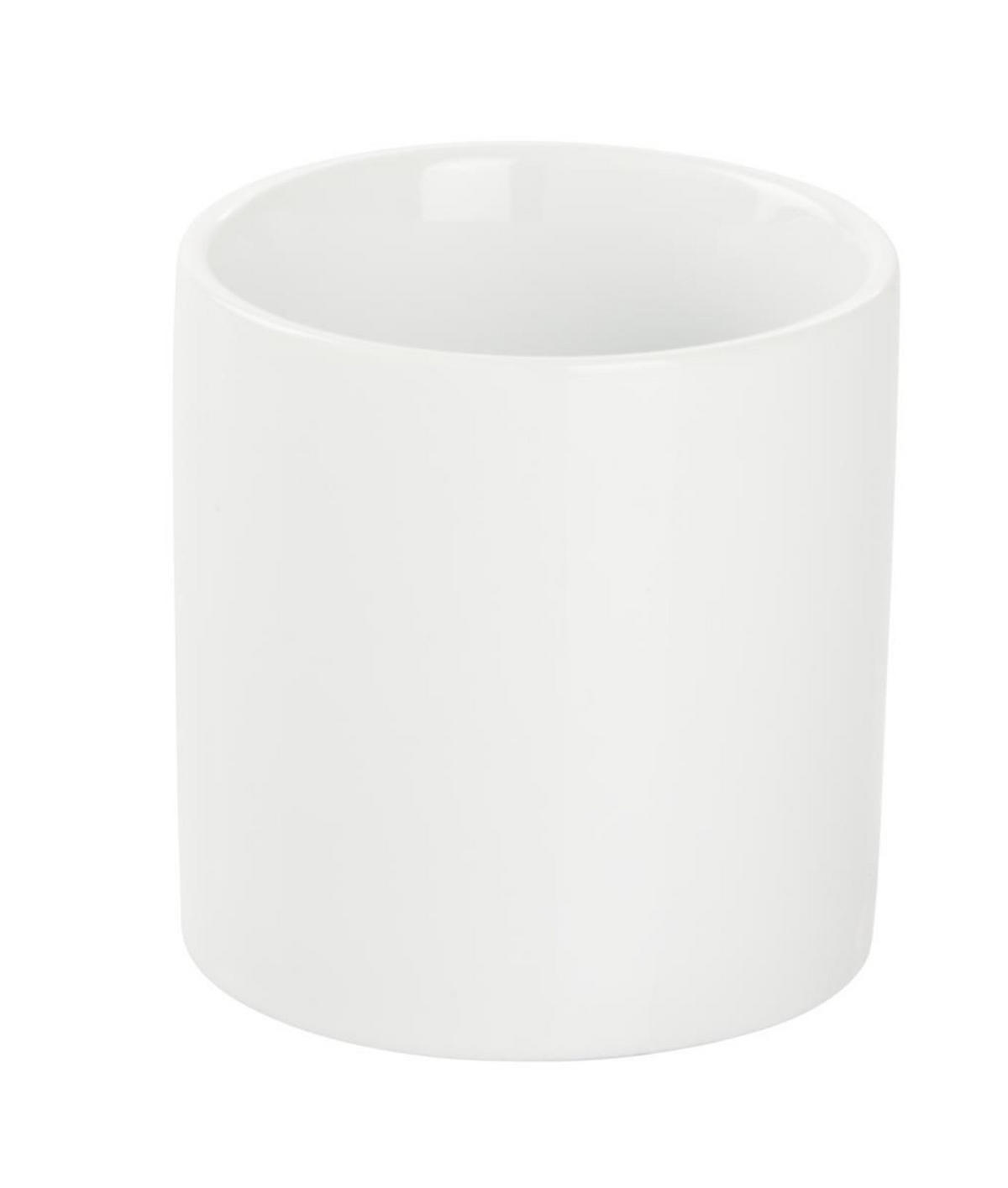 ZAHNPUTZBECHER Keramik  - Weiß, Basics, Keramik (8/8cm) - Sadena