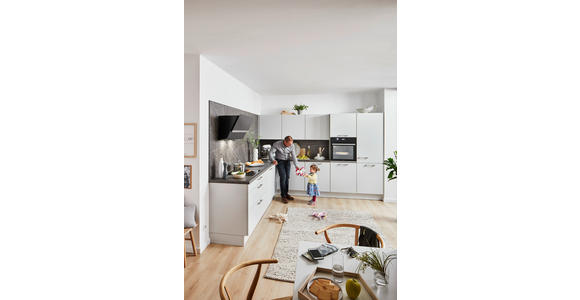 EINBAUKÜCHE   - Grau, Design, Holzwerkstoff - Novel