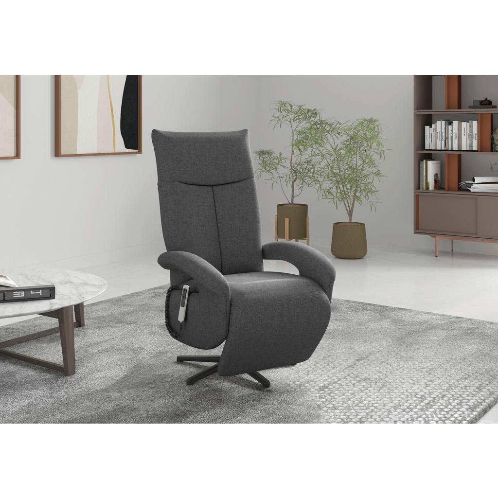 Sit & More RELAXAČNÉ KRESLO, textil, tmavosivá