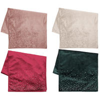 TISCHLÄUFER Textil Samt Grün, Rosa, Rot, Beige 40/140 cm  - Beige/Rot, LIFESTYLE, Textil (40/140cm) - X-Mas