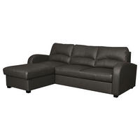 ECKSOFA in Lederlook Echtleder Dunkelbraun  - Dunkelbraun/Schwarz, Design, Leder/Kunststoff (168/227cm) - Livetastic
