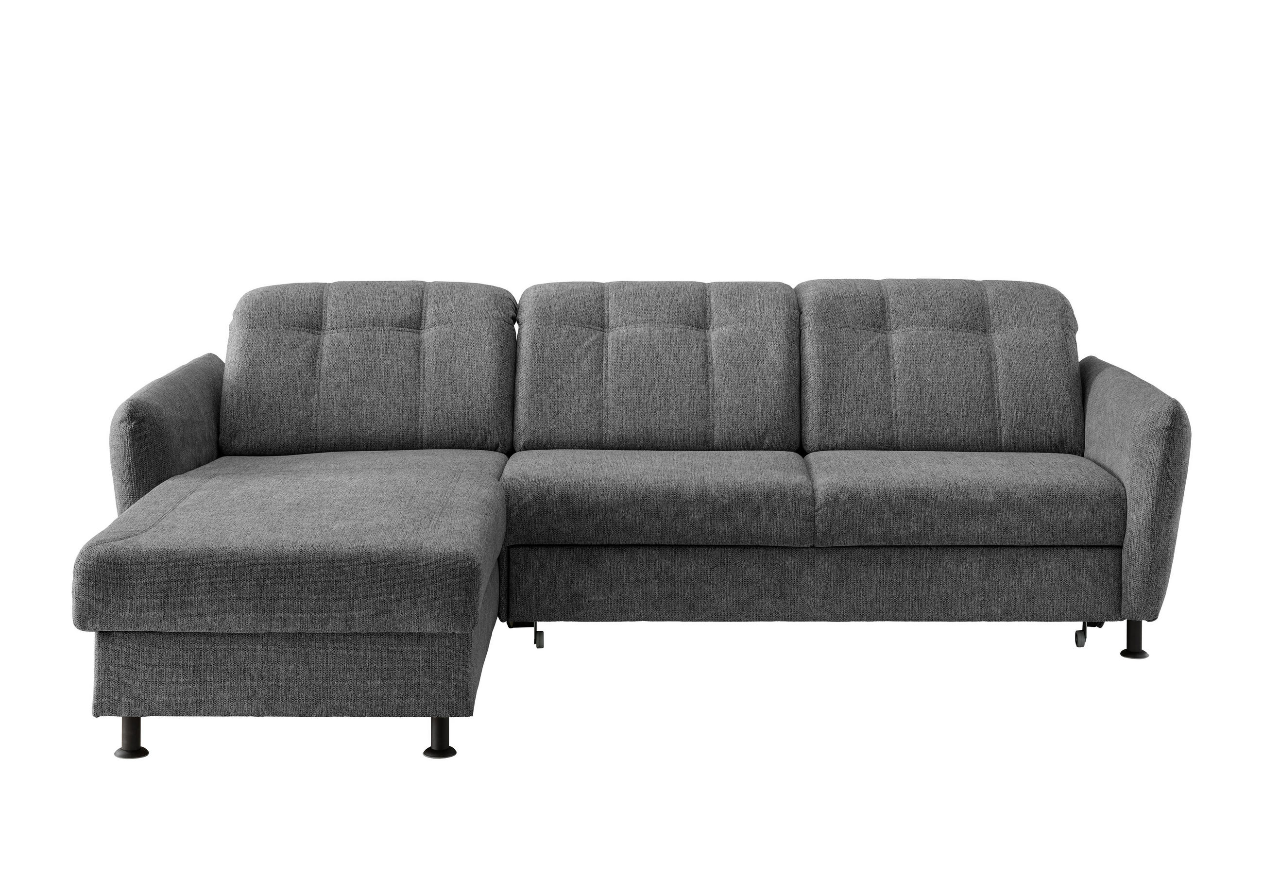 ECKSOFA in Chenille Anthrazit  - Anthrazit/Schwarz, Modern, Textil/Metall (184/267cm) - Livetastic
