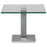 BEISTELLTISCH in Metall, Glas 60/60/46-65 cm - Edelstahlfarben/Grau, Design, Glas/Kunststoff (60/60/46-65cm) BEISTELLTISCH in Metall, Glas 60/60/46-65 cm - Edelstahlfarben/Grau, Design, Glas/Kunststoff (60/60/46-65cm)