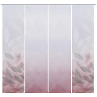 FLÄCHENVORHANG  4 Stück  halbtransparent   60/245 cm  - Bordeaux, Natur, Textil (60/245cm) - Novel