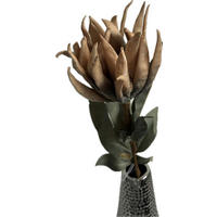UMĚLÁ KVĚTINA 65 cm - lososová/zelená, Basics, plast (65cm)