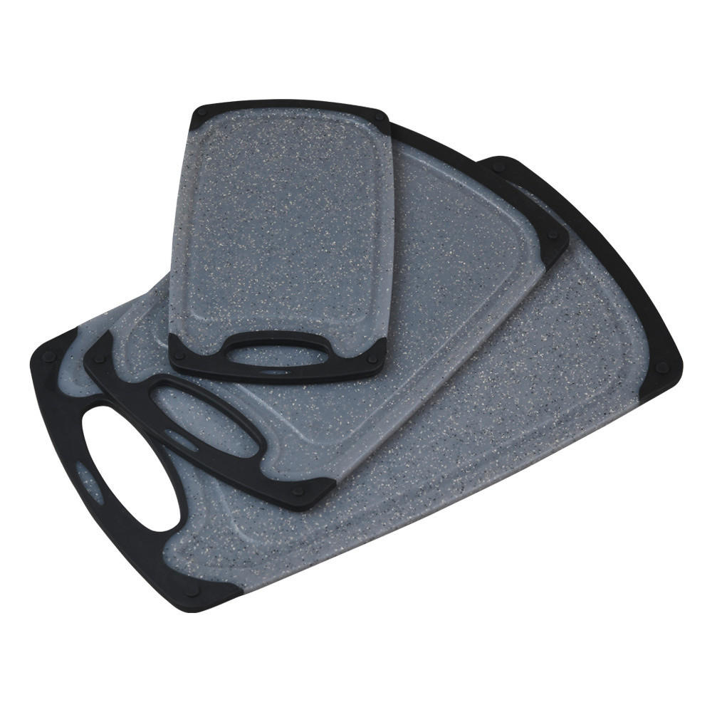 SCHNEIDEBRETT-SET 3-teilig     - Grau, Basics, Kunststoff - Kesper
