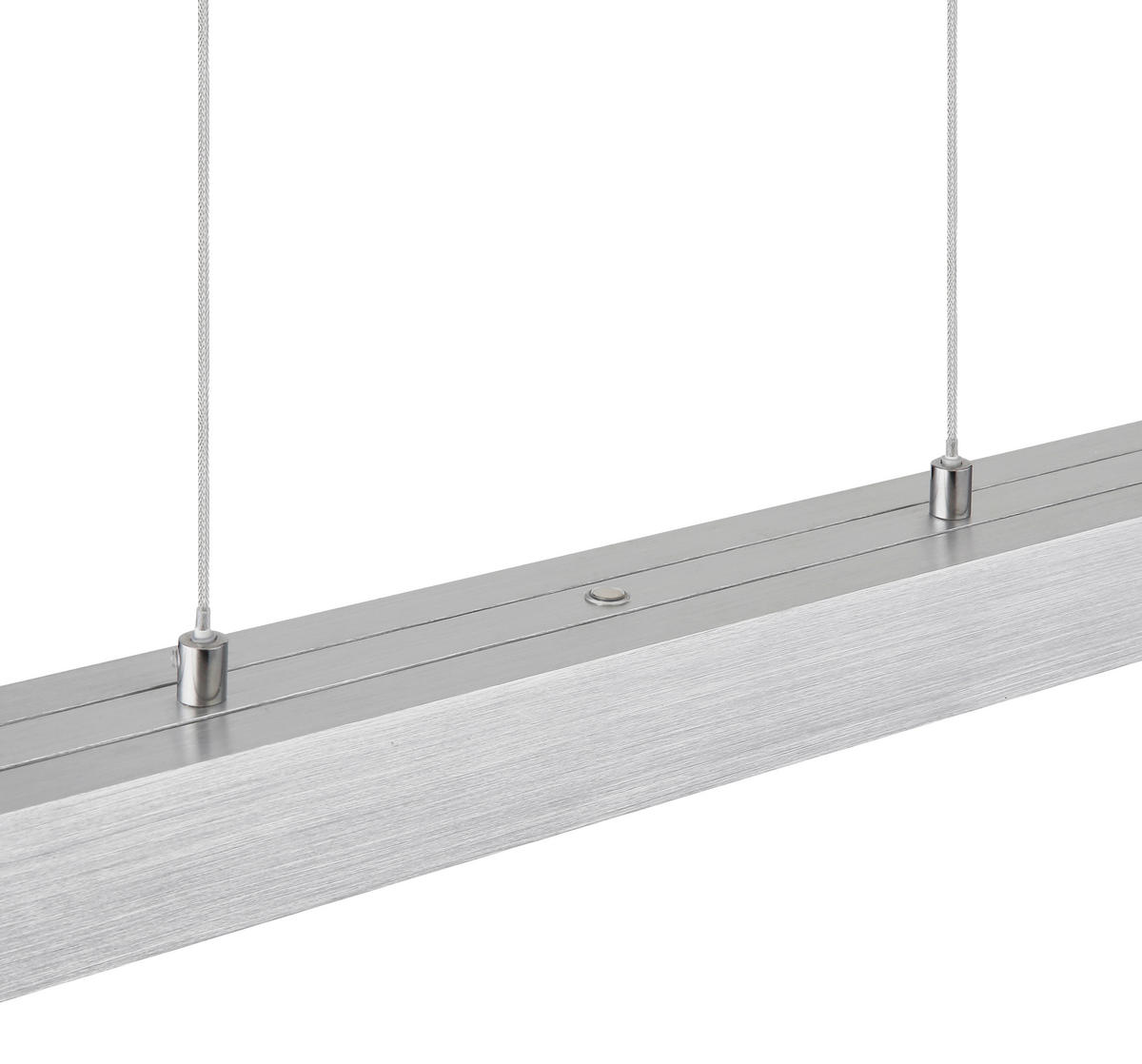 LED-HÄNGELEUCHTE 95-150/7,5/80-150 cm    - Opal/Alufarben, Design, Kunststoff/Metall (95-150/7,5/80-150cm) - Globo
