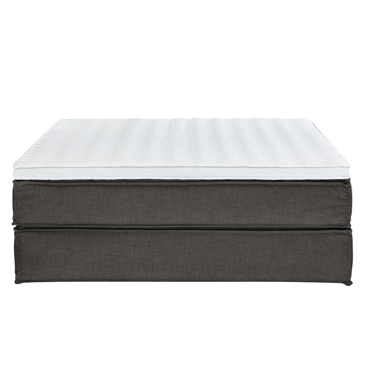 BOXSPRINGBETT 180/200 cm  in Anthrazit  - Anthrazit/Schwarz, Design, Textil (180/200cm) - home24