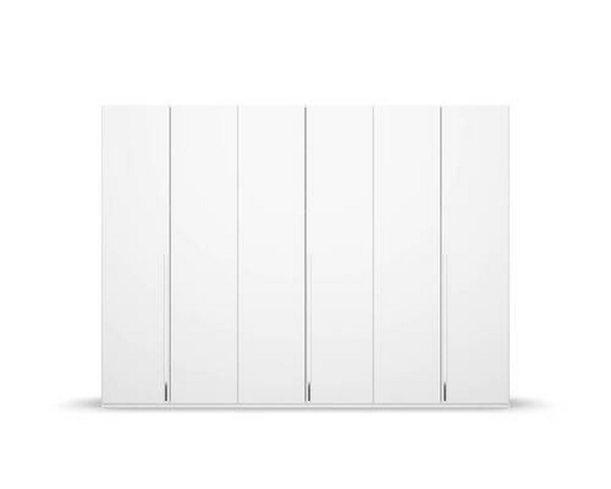 DREHTÜRENSCHRANK 301/223/60 cm 6-türig Weiß  - Chromfarben/Weiß, Design, Holzwerkstoff/Metall (301/223/60cm) - home24