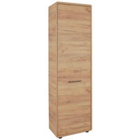 GARDEROBNA OMARA barve hrasta - črna/barve hrasta, Konvencionalno, umetna masa/leseni material (54/198/32cm) - Carryhome