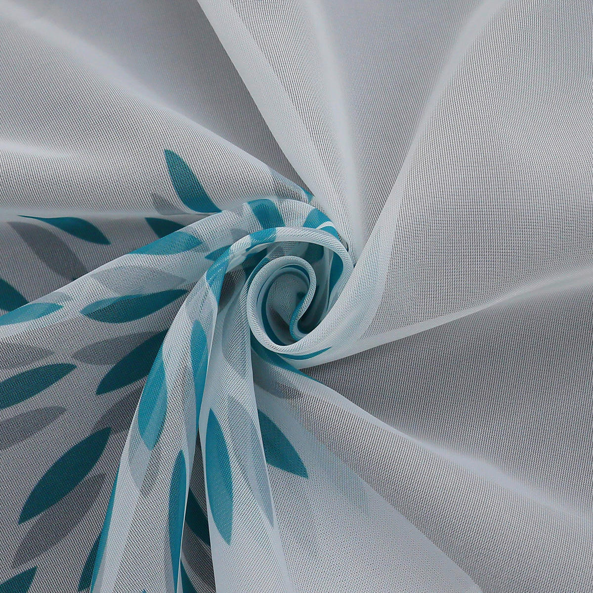 KURZGARDINE   90/60 cm   - Weiß/Hellgrün, Basics, Textil (90/60cm) - Joyswahl