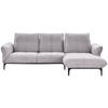 ECKSOFA in Webstoff Grau, Flieder  277/182 cm  - Flieder/Schwarz, Natur, Textil (277/182cm) - Valnatura