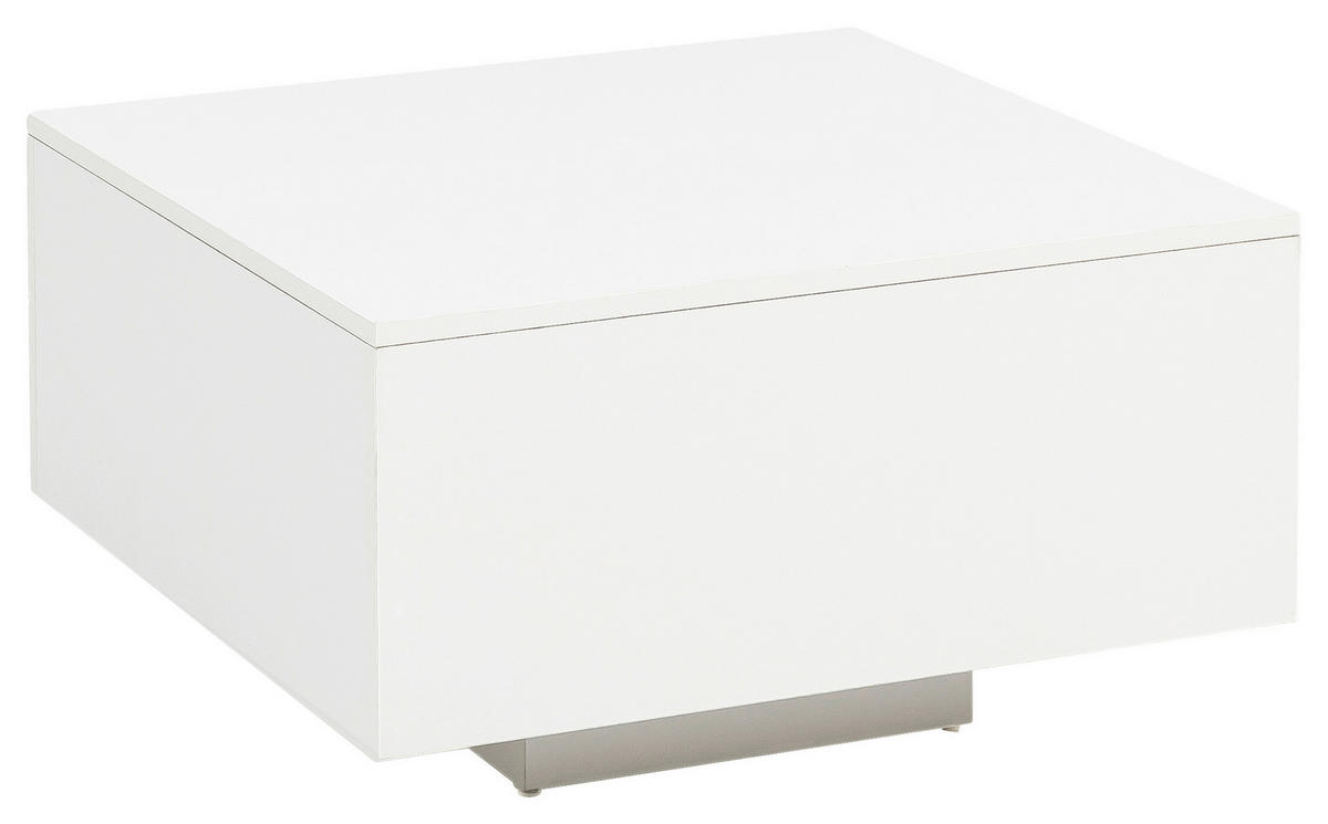 KLUBSKA MIZA, bela  - bela, Moderno, leseni material (60/60/35,5cm) - MID.YOU