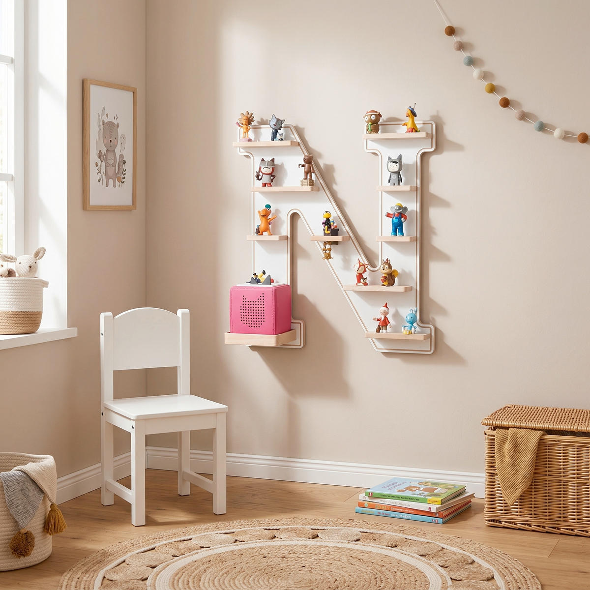 KINDERREGAL  - Weiss, Modern, Holzwerkstoff (50/54/19cm) - Livetastic