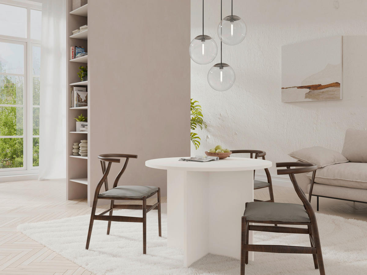 ESSTISCH in Holzwerkstoff 100/100/76 cm  - Weiß, Design, Holzwerkstoff (100/100/76cm) - Lomoco