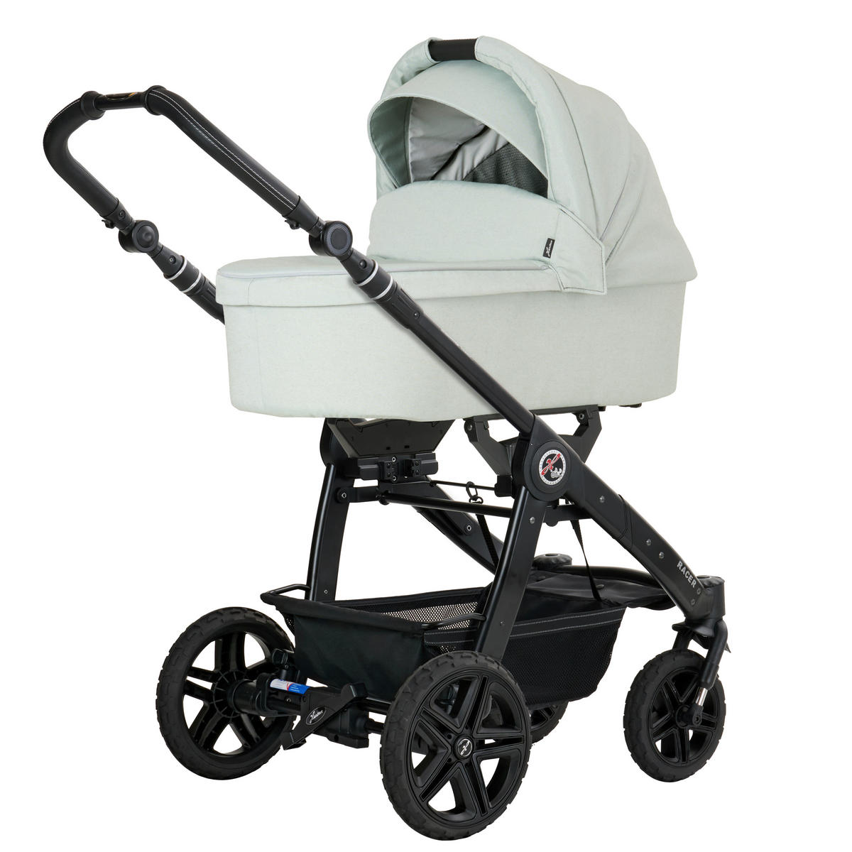 KINDERWAGENSET RACER GTS  - Salbeigrün/Cappuccino, Basics, Textil/Metall (59/113/101cm) - Hartan