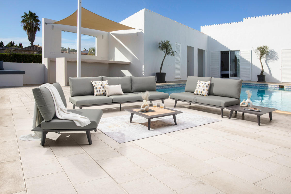 ZAHRADNÍ ODKLÁDACÍ STOLEK, kov, 80/25/80 cm - tmavě hnědá, Lifestyle, kov (80/25/80cm) - Amatio