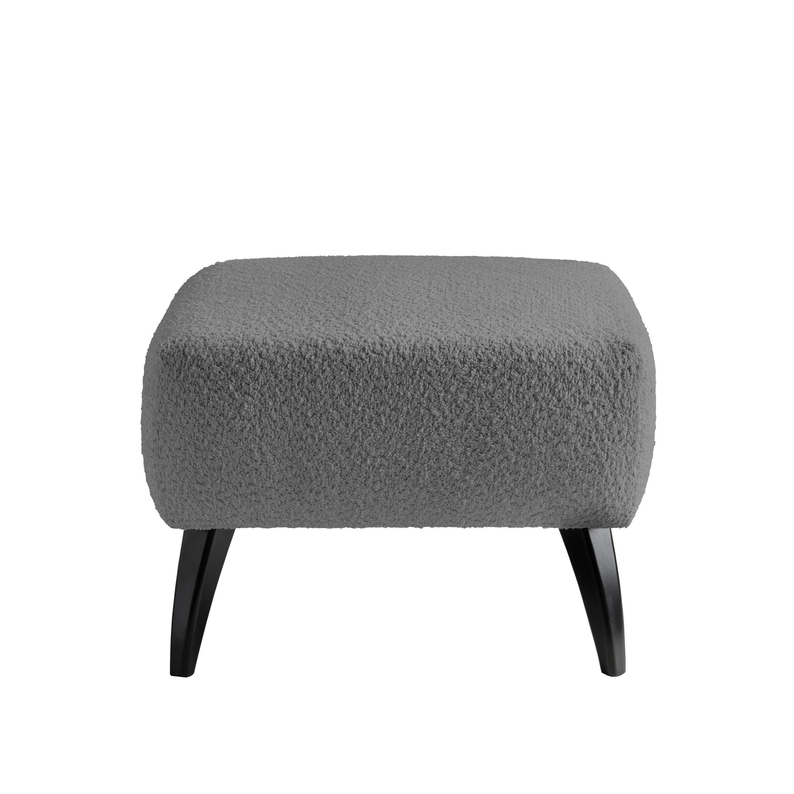 HOCKER in Holz, Textil Anthrazit  - Anthrazit/Schwarz, MODERN, Holz/Textil (66/44/66cm) - MID.YOU