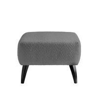 HOCKER Bouclé Buche, Fichte, Kiefer Anthrazit  - Anthrazit/Schwarz, MODERN, Holz/Textil (66/44/66cm) - MID.YOU