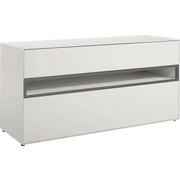 LOWBOARD 128/64/44,8 cm - Hellgrau/Schwarz, Design, Holzwerkstoff (128/64/44,8cm) - Now by Hülsta