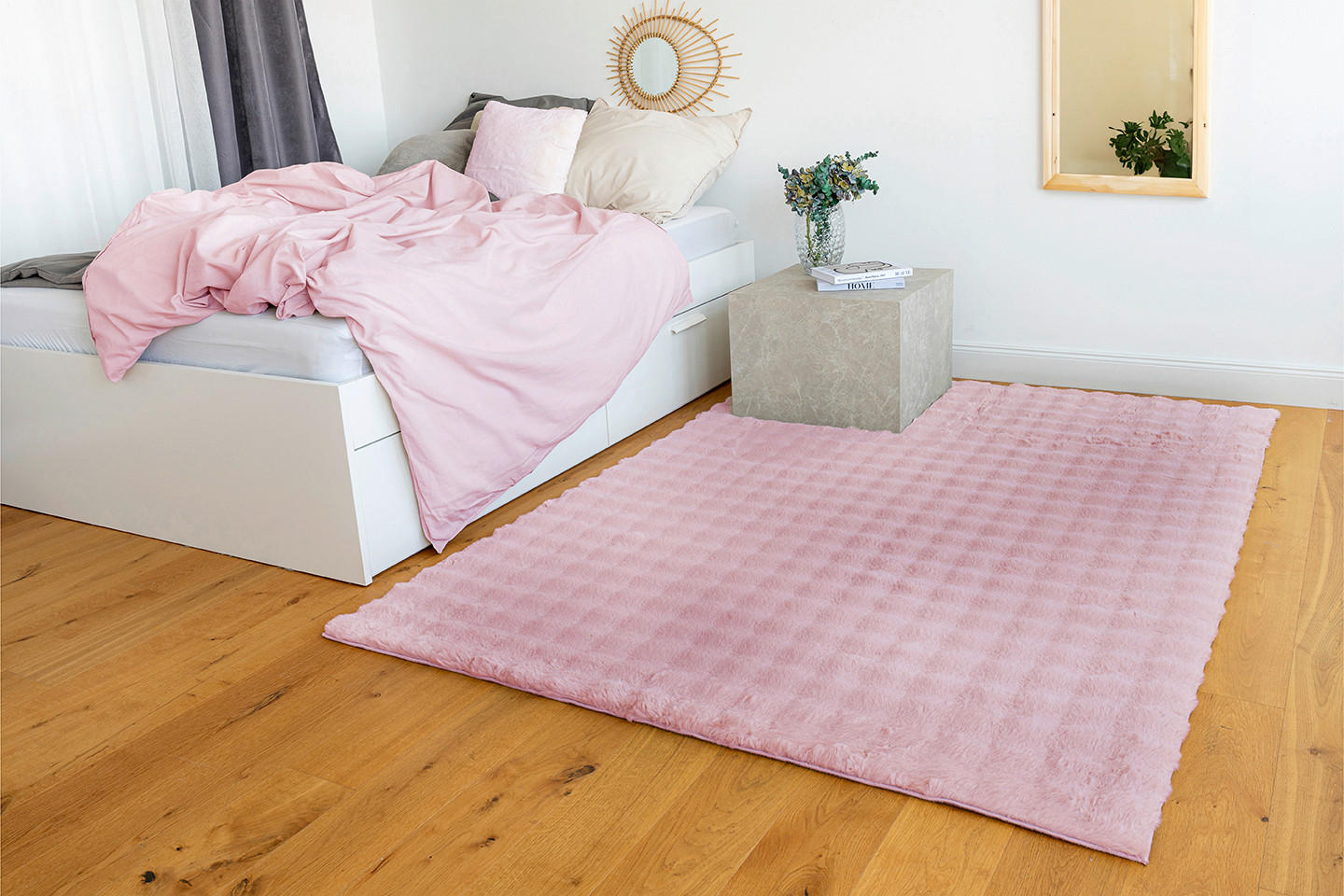 HOCHFLORTEPPICH 80/150 cm Hailey Rosa  - Rosa, Basics, Textil (80/150cm) - Novel
