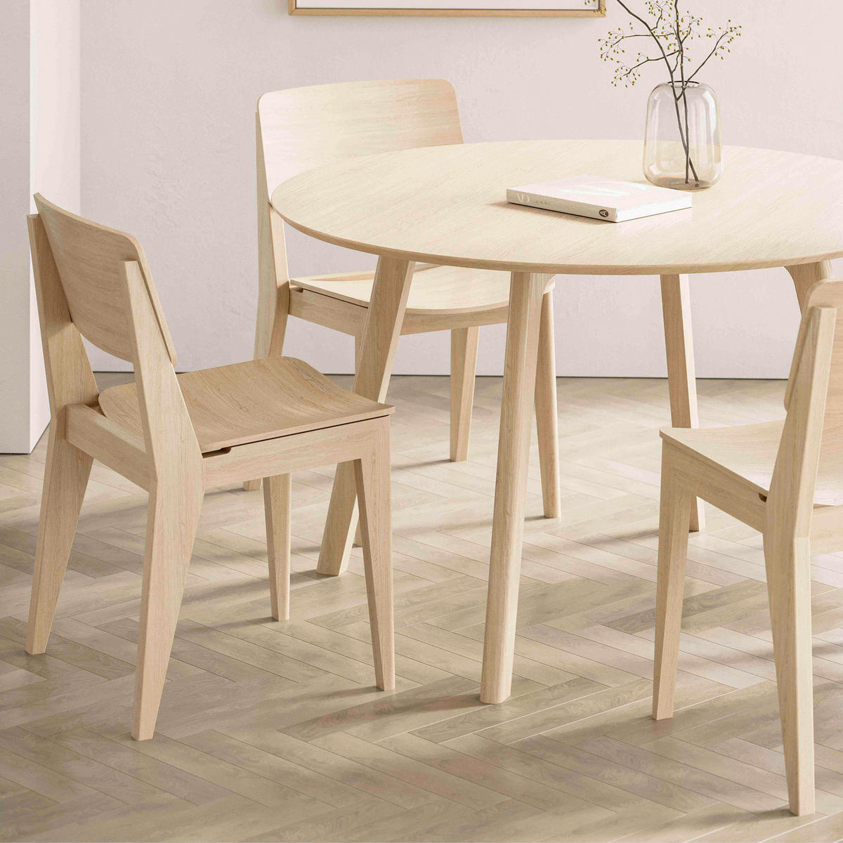 ESSTISCH Echtholz  Holz rund Naturfarben  - Naturfarben, Design, Holz (120/75cm) - Livetastic