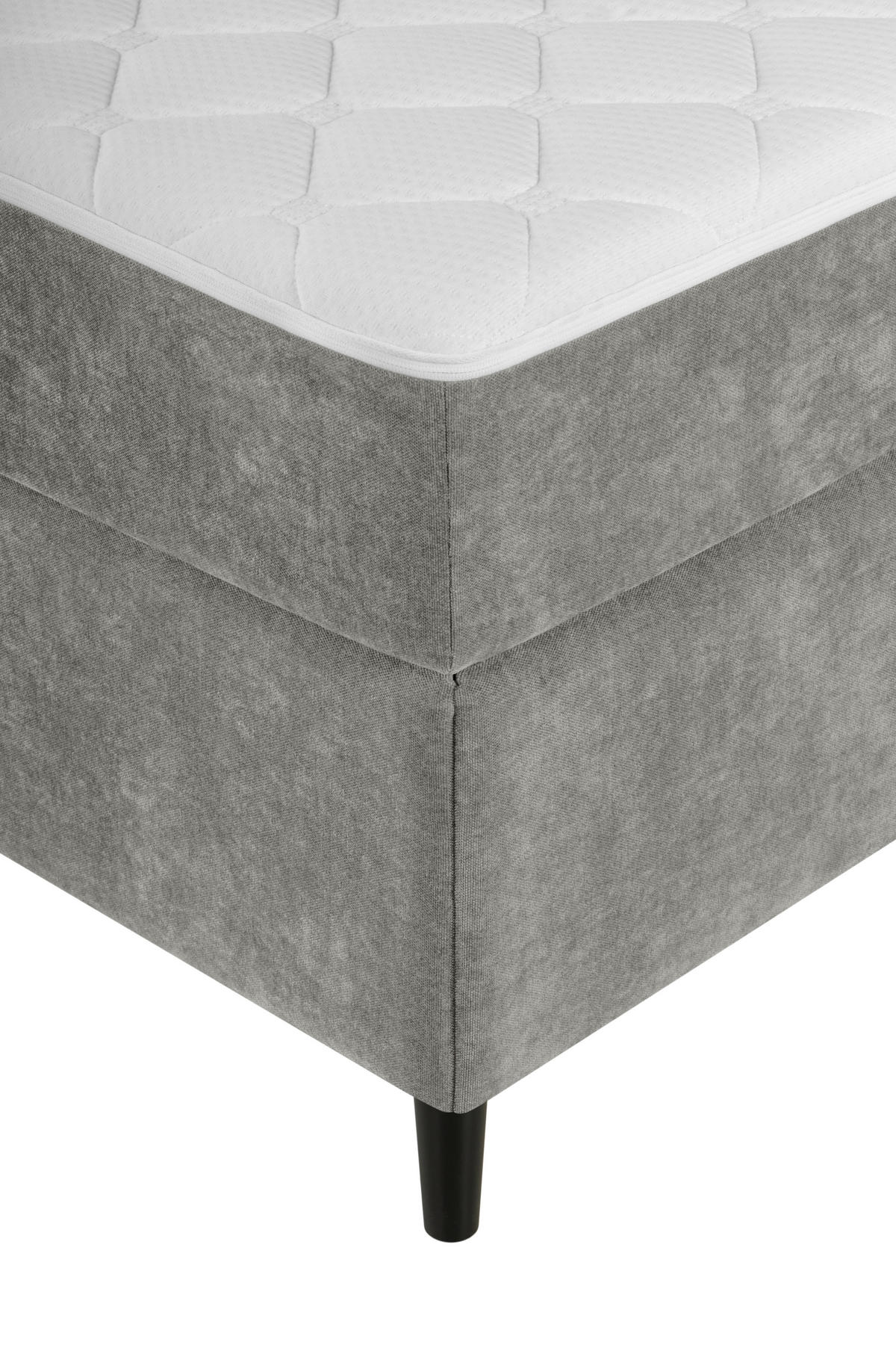 BOXBETT 120/200 cm  in Grau  - Schwarz/Grau, KONVENTIONELL, Holz/Textil (120/200cm) - Welnova