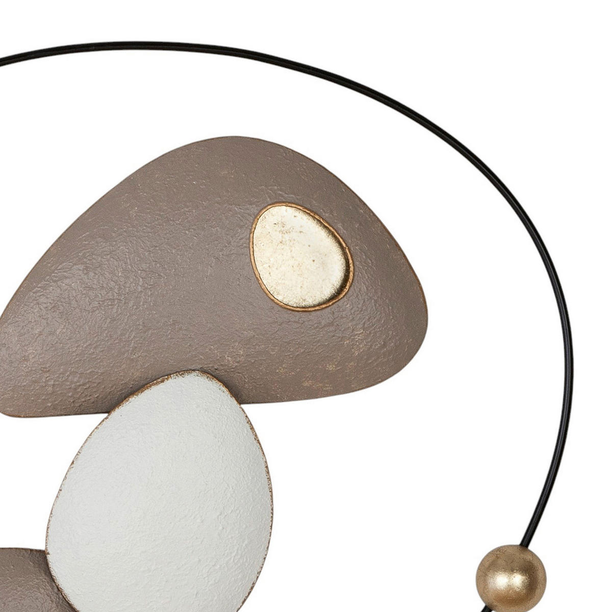 METALLBILD Abstraktes  - Beige/Goldfarben, LIFESTYLE, Metall (60/52/5cm)