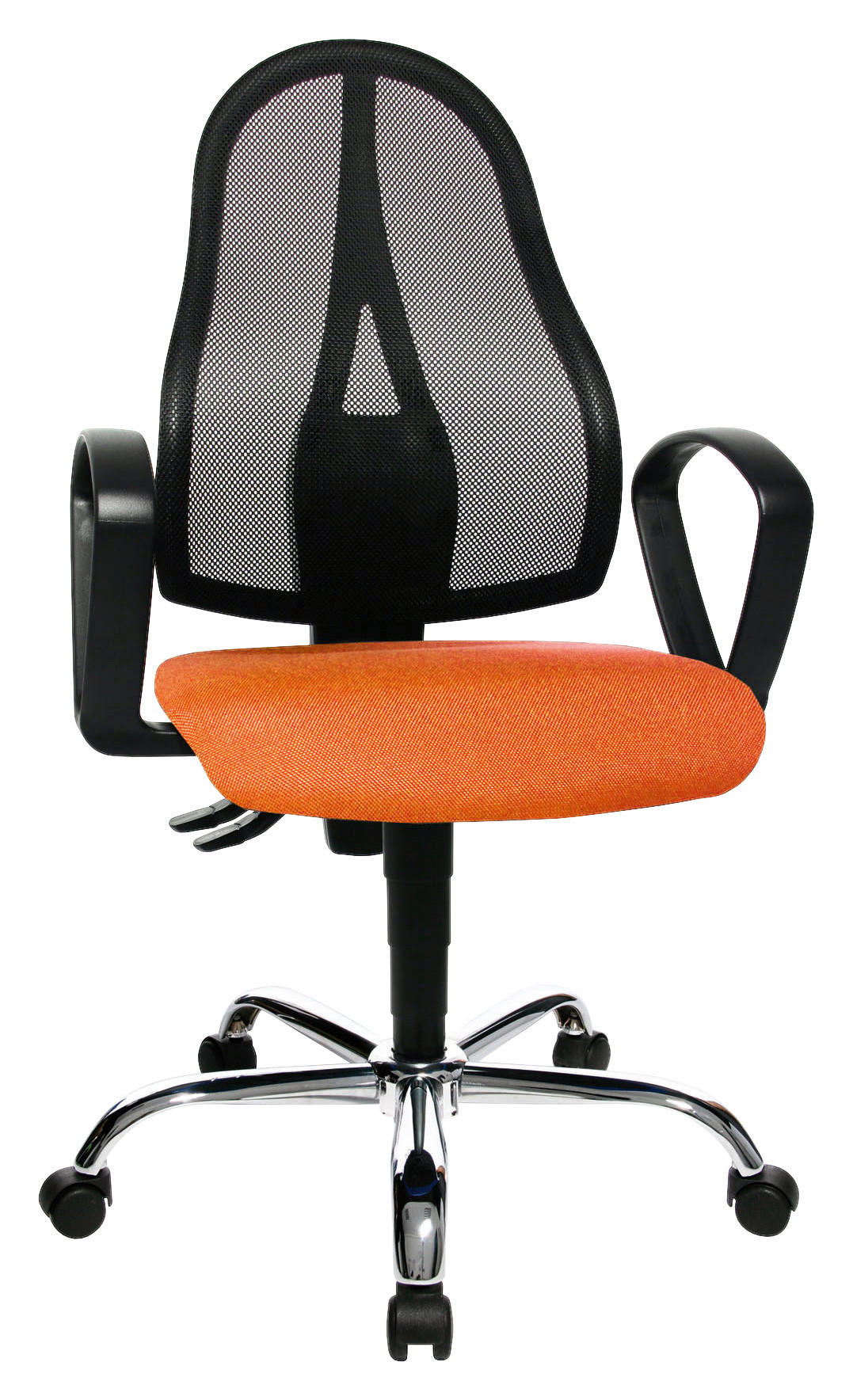 DREHSTUHL Netz Orange, Schwarz  - Schwarz/Orange, Design, Kunststoff/Textil (48/103-111/48cm) - Topstar