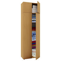 MEHRZWECKSCHRANK 70/218/39 cm  - Silberfarben/Buchefarben, Modern, Holzwerkstoff/Kunststoff (70/218/39cm) - MID.YOU