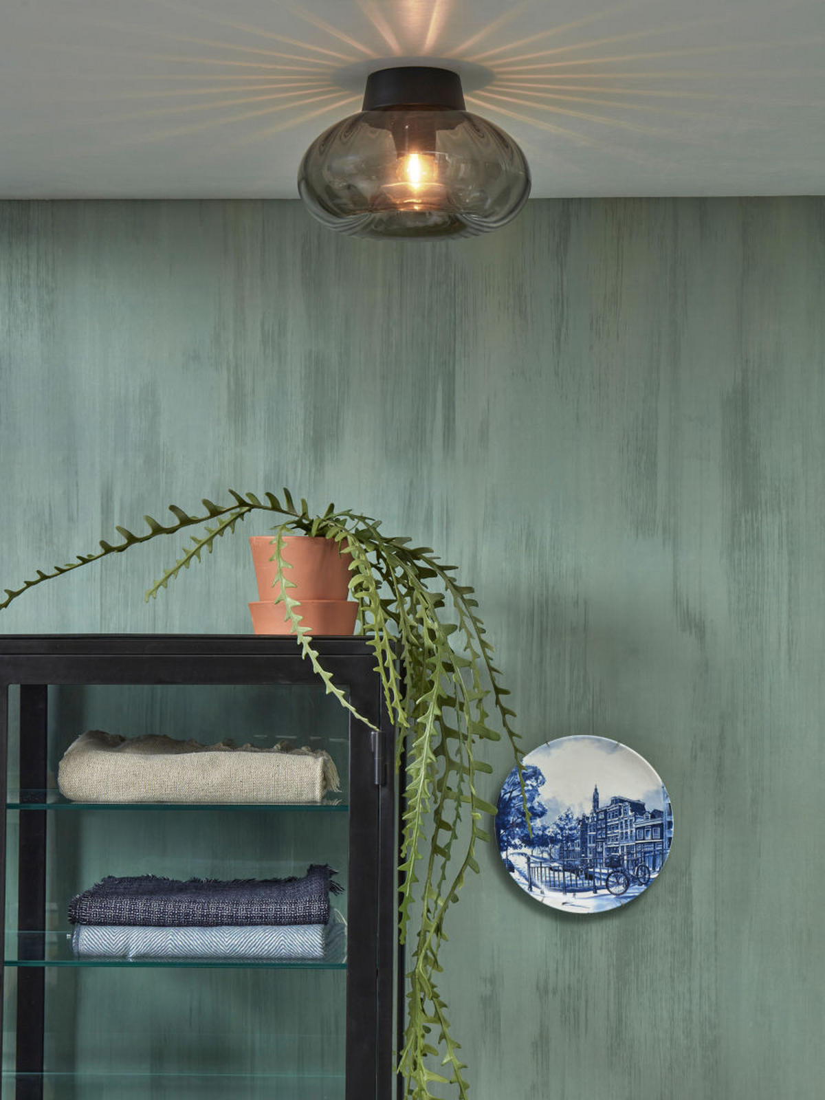 TAKLAMPA Brussels 28 cm  - svart, Basics, metall/glas (28cm) - It's about Romi