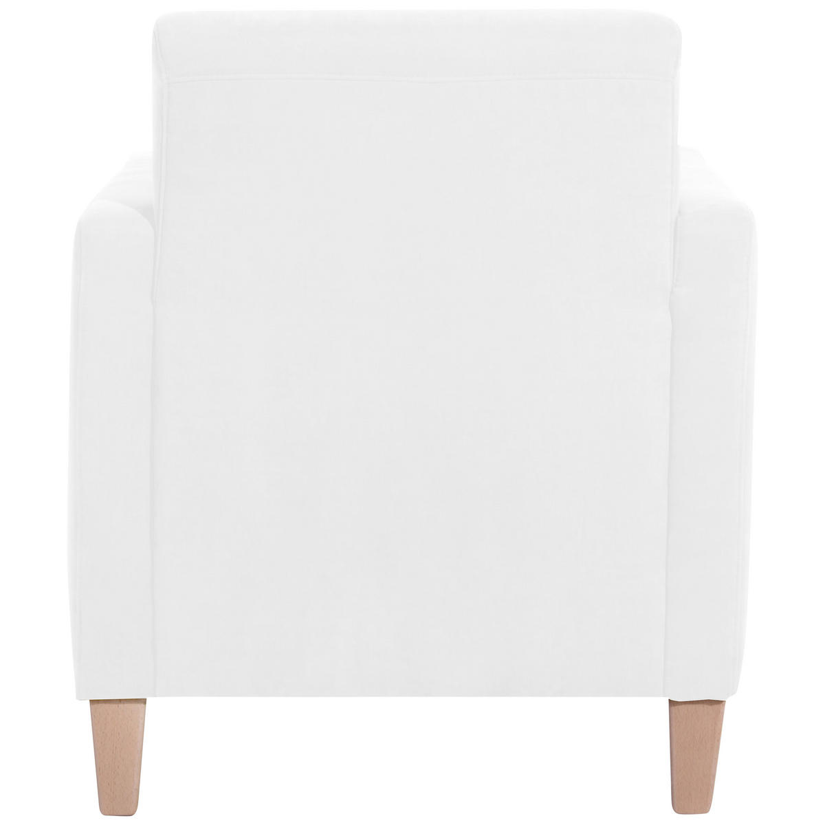 SESSEL in Velours Creme  - Creme/Naturfarben, Design, Holz/Textil (71/81/70cm) - Max Winzer