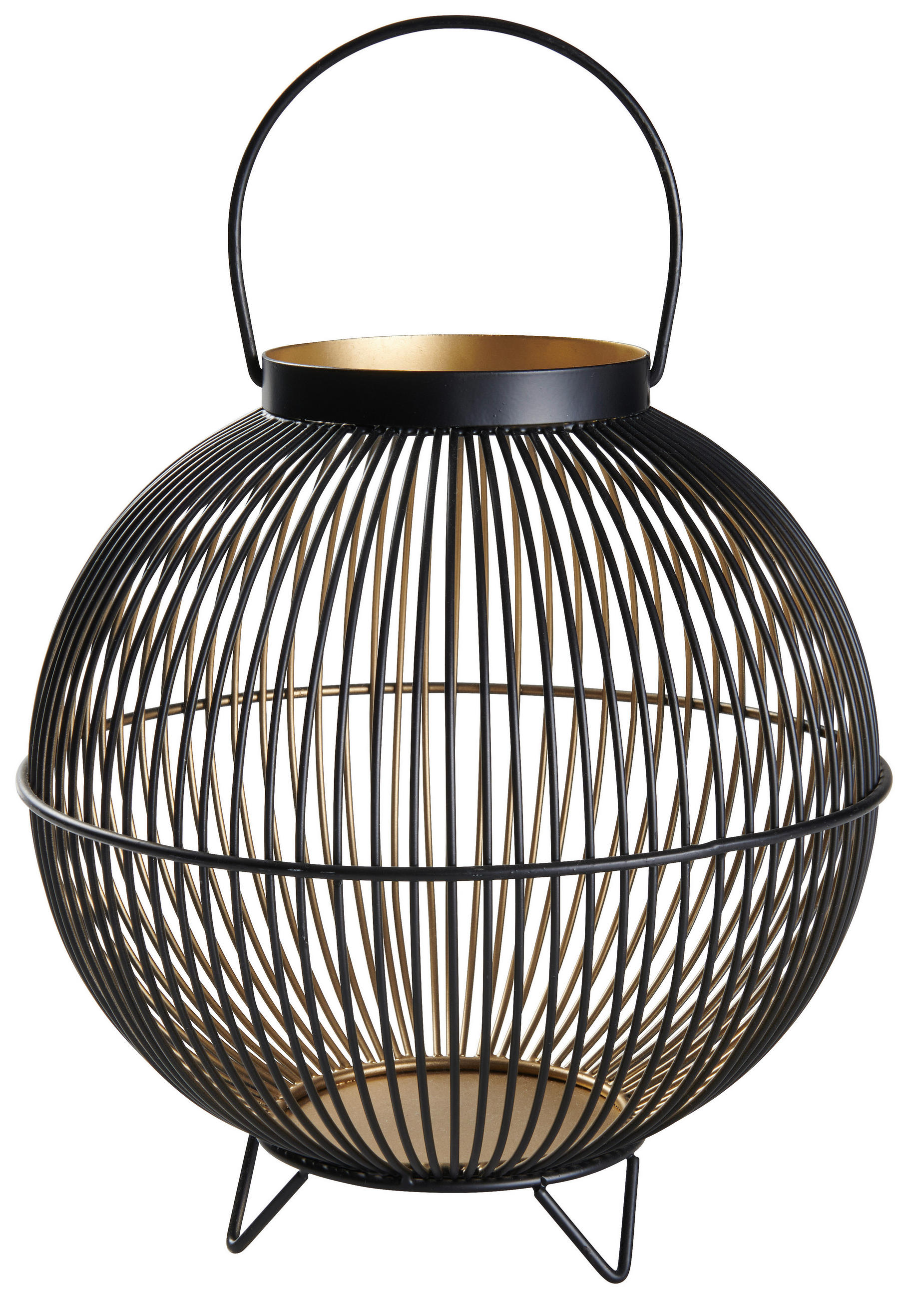 LAMPÁŠ kov - čierna/zlatá, Design, kov (27/27cm) - Ambia Home