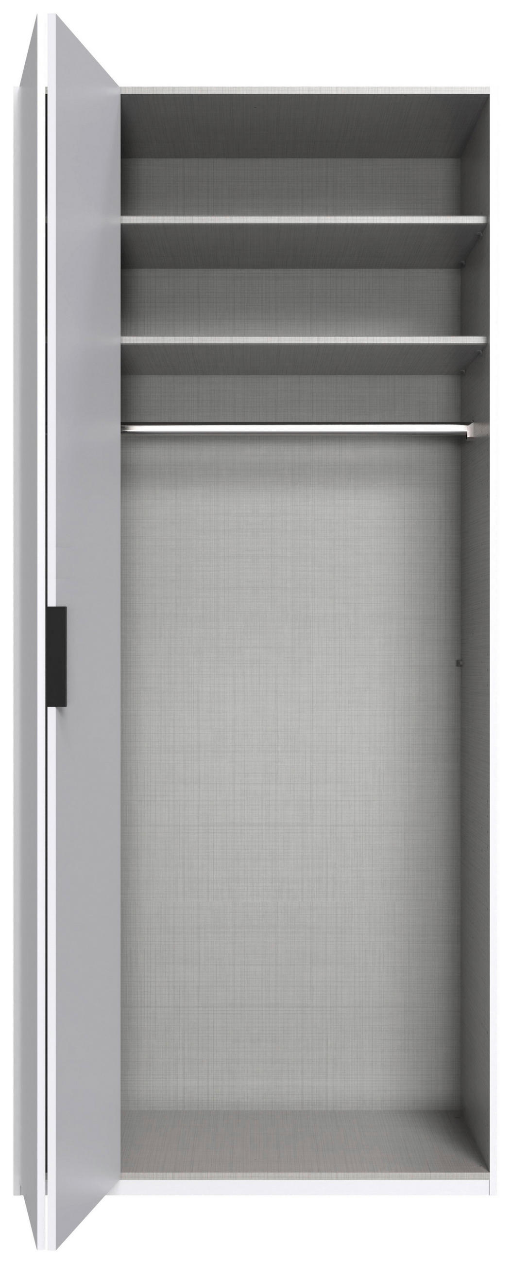 FALTTÜRENSCHRANK 100/236/58 cm 2-türig Weiß  - Schwarz/Weiß, Design, Holzwerkstoff (100/236/58cm) - Boxxx
