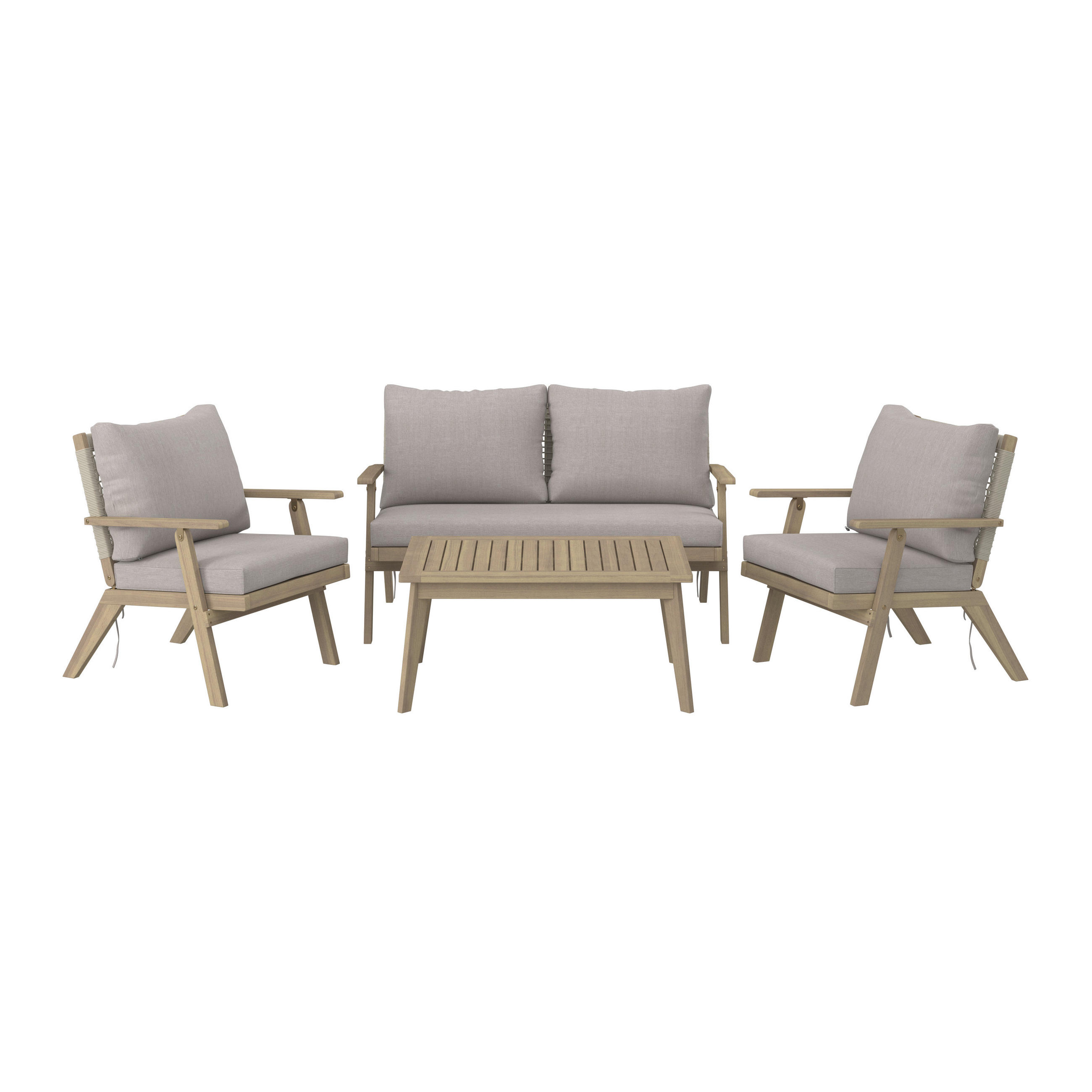 VRTNI SET   drvo  boje bagrema    - siva/boje bagrema, Moderno, drvo/tekstil (0cm) - Ambia Garden