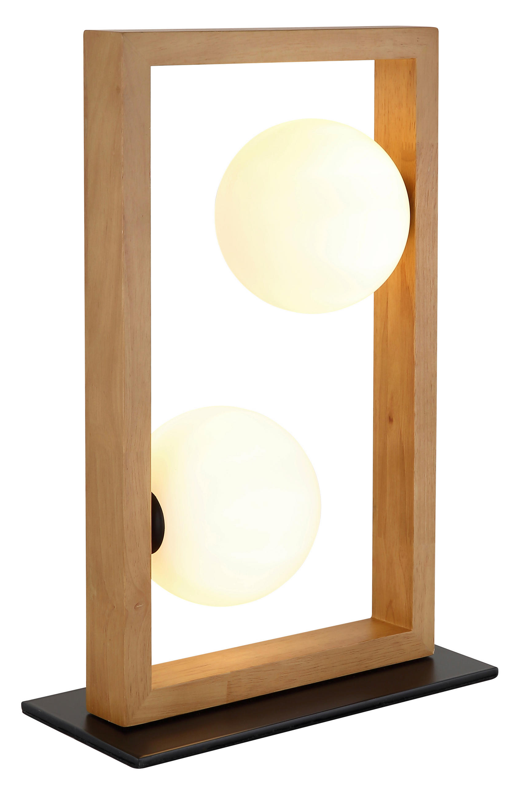 STONA LAMPA - braon/crna, Prirodno, metal/drvo (28/12/40cm)