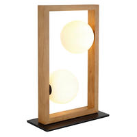 STONA LAMPA - braon/crna, Prirodno, metal/drvo (28/12/40cm)